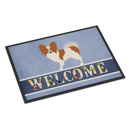 Carolines Treasures Papillon Welcome Indoor or Outdoor Mat - 18 x 27 in. BB8310MAT